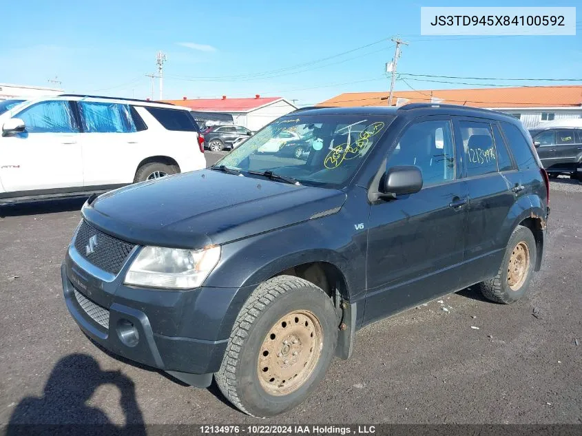 2008 Suzuki Grand Vitara Jlx VIN: JS3TD945X84100592 Lot: 12134976