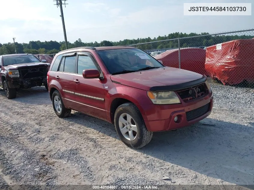 2008 Suzuki Grand Vitara Xsport VIN: JS3TE944584103730 Lot: 40104607