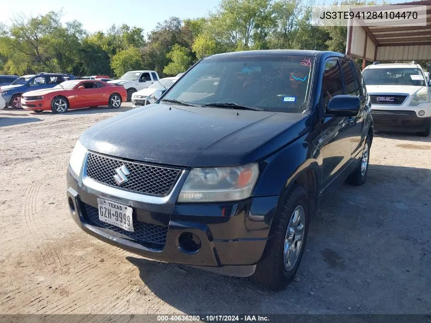 2008 Suzuki Grand Vitara Appearance/Appearance + VIN: JS3TE941284104470 Lot: 40636280