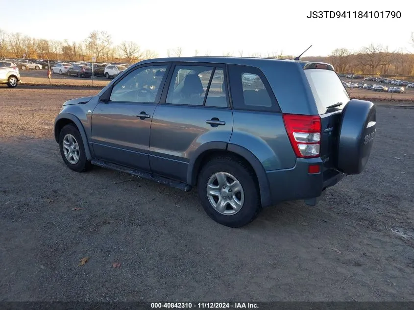 2008 Suzuki Grand Vitara VIN: JS3TD941184101790 Lot: 40842310