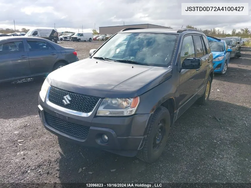 2010 Suzuki Grand Vitara VIN: JS3TD0D72A4100427 Lot: 12096823