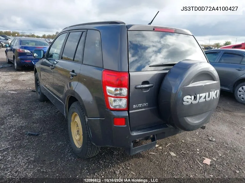 2010 Suzuki Grand Vitara VIN: JS3TD0D72A4100427 Lot: 12096823