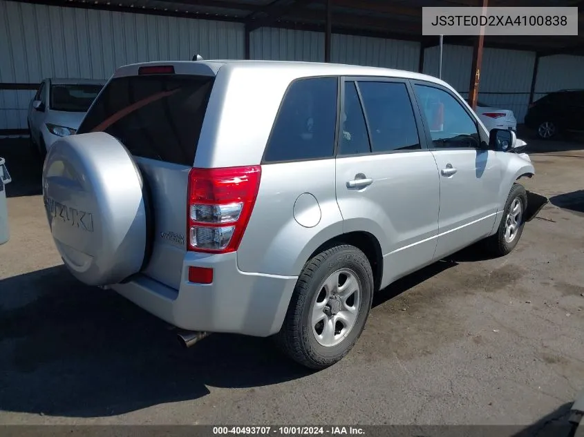 2010 Suzuki Grand Vitara Premium VIN: JS3TE0D2XA4100838 Lot: 40493707