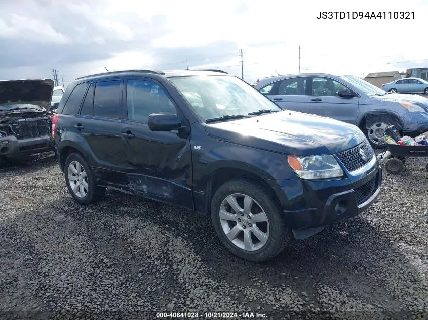 JS3TD1D94A4110321 2010 Suzuki Grand Vitara Limited V6