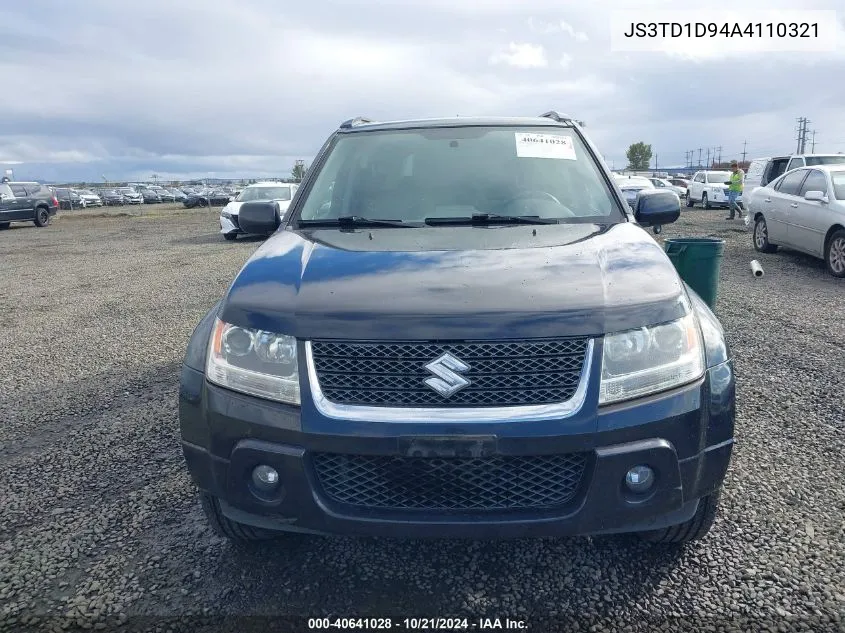 2010 Suzuki Grand Vitara Limited V6 VIN: JS3TD1D94A4110321 Lot: 40641028