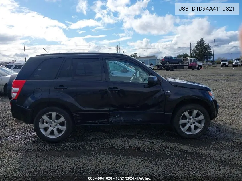 2010 Suzuki Grand Vitara Limited V6 VIN: JS3TD1D94A4110321 Lot: 40641028