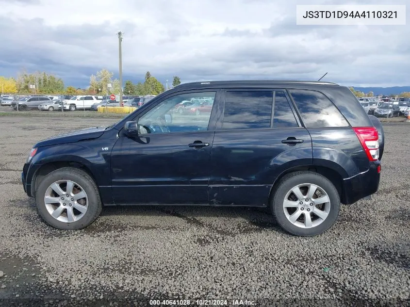 2010 Suzuki Grand Vitara Limited V6 VIN: JS3TD1D94A4110321 Lot: 40641028