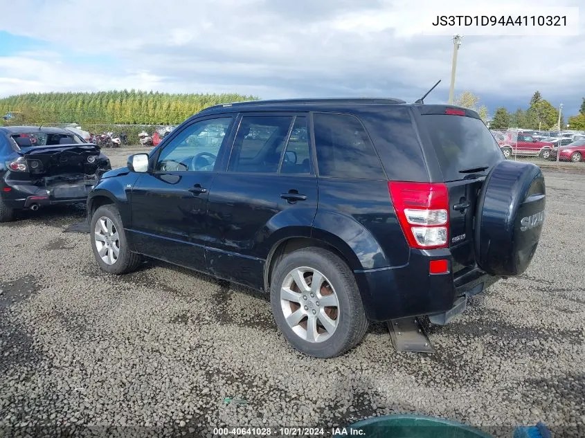 2010 Suzuki Grand Vitara Limited V6 VIN: JS3TD1D94A4110321 Lot: 40641028