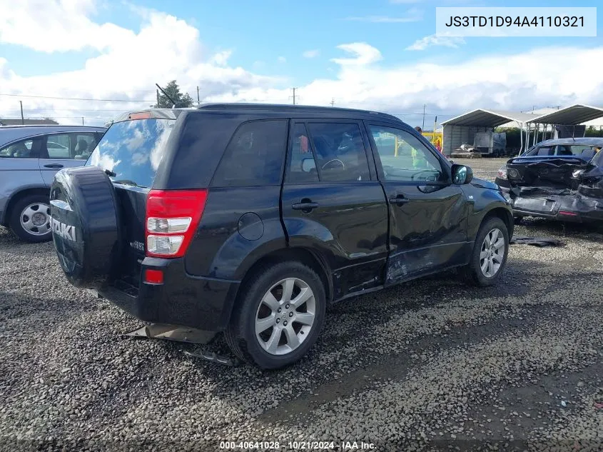 JS3TD1D94A4110321 2010 Suzuki Grand Vitara Limited V6