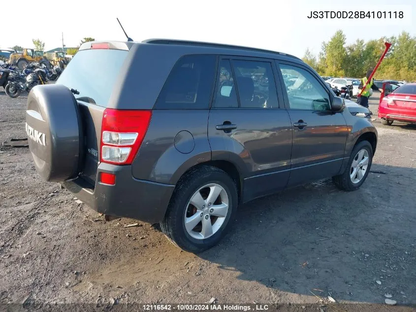 2011 Suzuki Grand Vitara Premium VIN: JS3TD0D28B4101118 Lot: 12116542