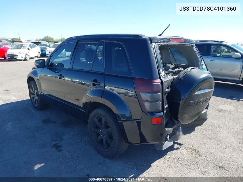 2012 Suzuki Grand Vitara Limited VIN: JS3TD0D78C4101360 Lot: 40670397