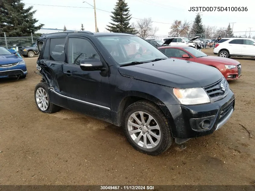 2013 Suzuki Grand Vitara Limited VIN: JS3TD0D75D4100636 Lot: 30049467