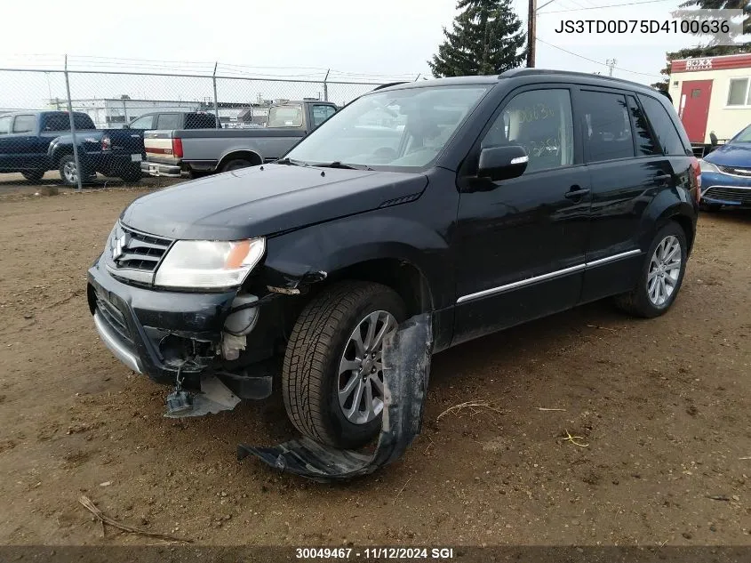 2013 Suzuki Grand Vitara Limited VIN: JS3TD0D75D4100636 Lot: 30049467