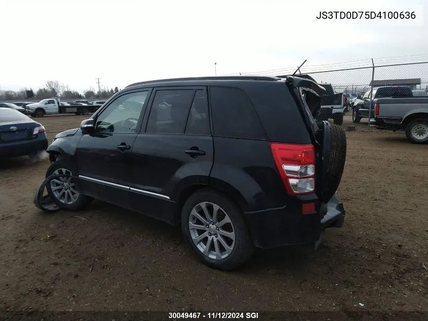 2013 Suzuki Grand Vitara Limited VIN: JS3TD0D75D4100636 Lot: 30049467