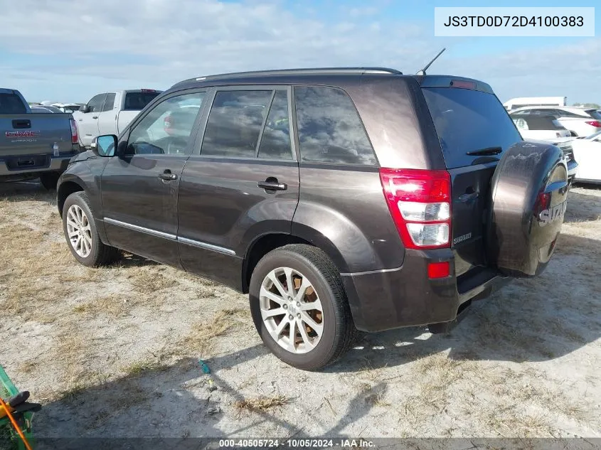 2013 Suzuki Grand Vitara Limited VIN: JS3TD0D72D4100383 Lot: 40505724