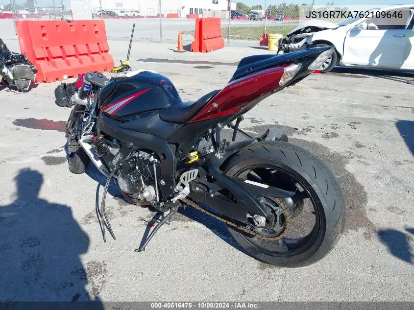 2006 Suzuki Gsx-R750 K6 VIN: JS1GR7KA762109646 Lot: 40516475