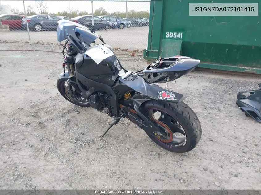 2007 Suzuki Gsx-R600 VIN: JS1GN7DA072101415 Lot: 40605683