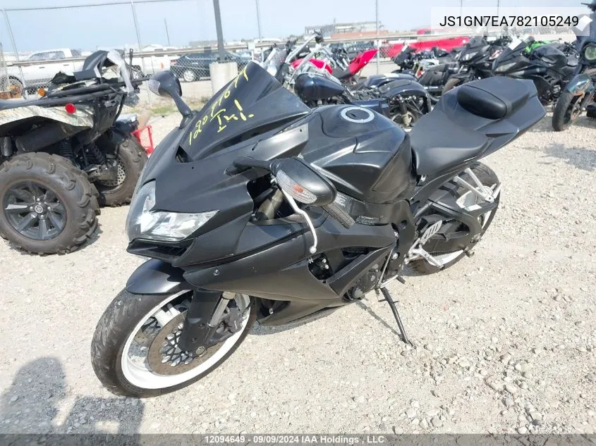 2008 Suzuki Gsx-R600 VIN: JS1GN7EA782105249 Lot: 12094649