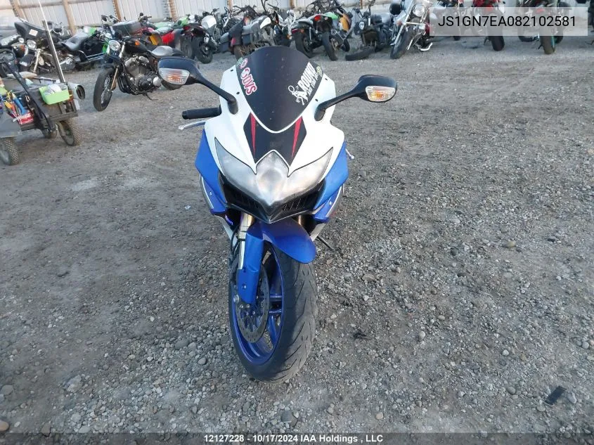 2008 Suzuki Gsx-R600 VIN: JS1GN7EA082102581 Lot: 12127228