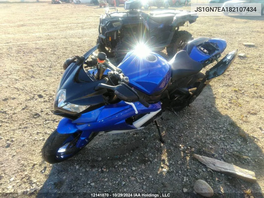 2008 Suzuki Gsx-R600 VIN: JS1GN7EA182107434 Lot: 12141870