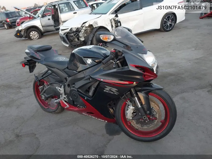 2012 Suzuki Gsx-R600 VIN: JS1GN7FA5C2101479 Lot: 40526270