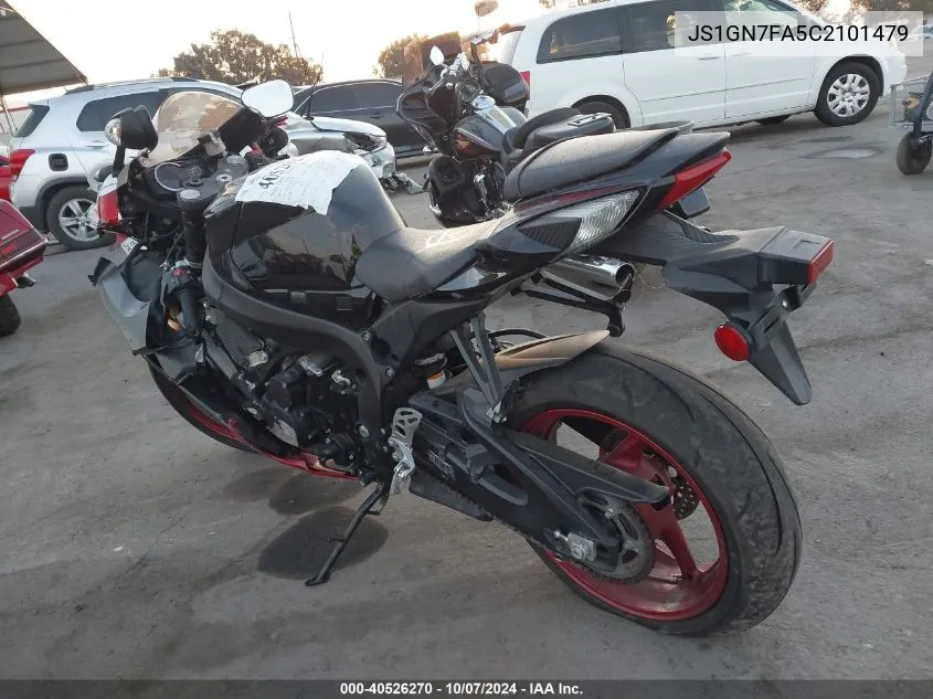 2012 Suzuki Gsx-R600 VIN: JS1GN7FA5C2101479 Lot: 40526270