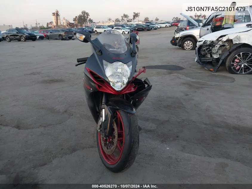 2012 Suzuki Gsx-R600 VIN: JS1GN7FA5C2101479 Lot: 40526270