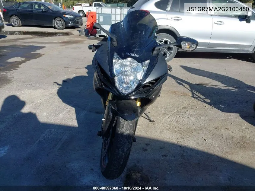 JS1GR7MA2G2100450 2016 Suzuki Gsx-R750