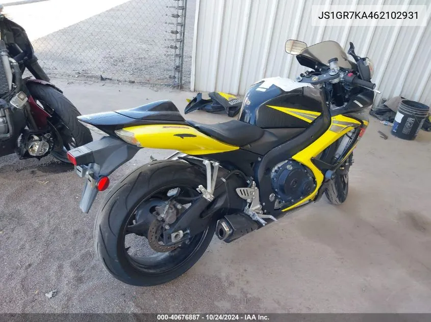 2006 Suzuki Gsx-R750 K6 VIN: JS1GR7KA462102931 Lot: 40676887