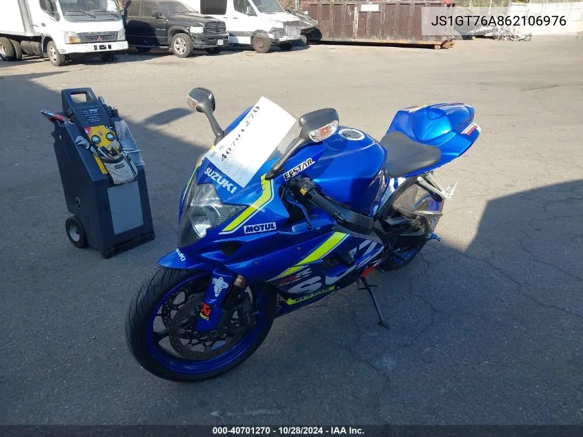 2006 Suzuki Gsx-R1000 VIN: JS1GT76A862106976 Lot: 40701270