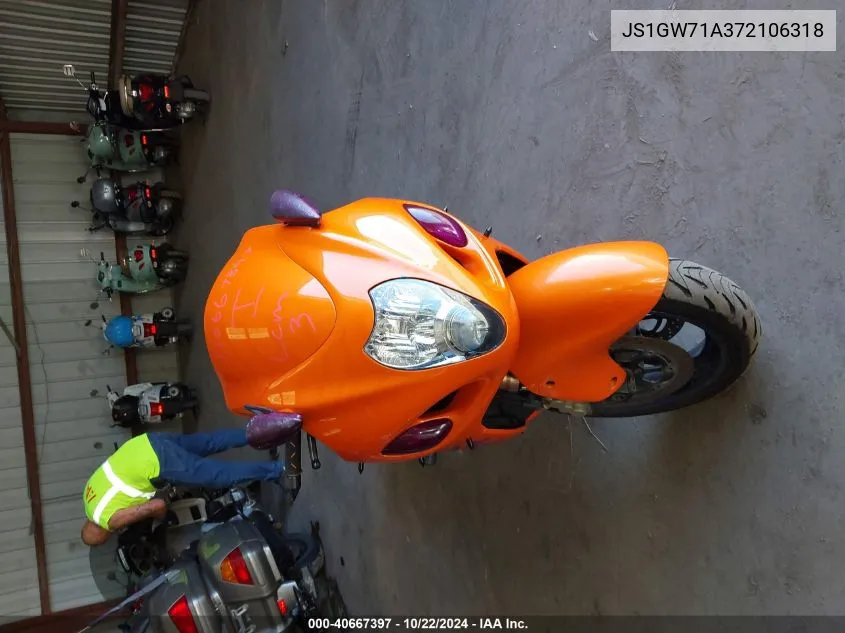 2007 Suzuki Gsx1300 Rz VIN: JS1GW71A372106318 Lot: 40667397