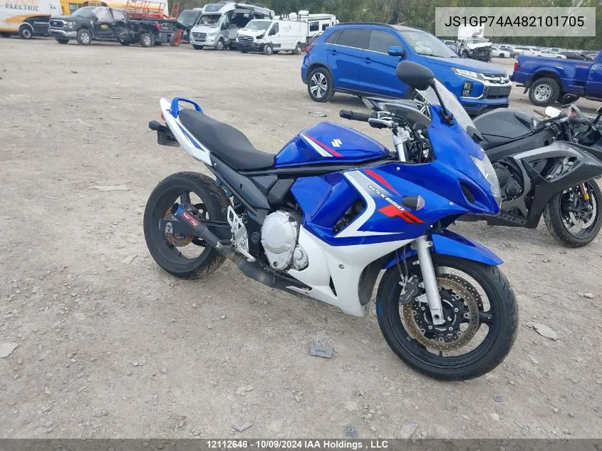 2008 Suzuki Gsx650 F VIN: JS1GP74A482101705 Lot: 12112646