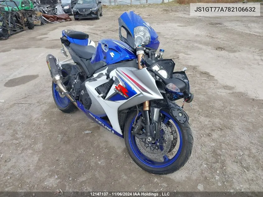 2008 Suzuki Gsx-R1000 VIN: JS1GT77A782106632 Lot: 12147137