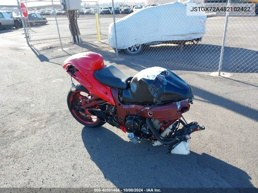 2008 Suzuki Gsx1300 R VIN: JS1GX72A482102422 Lot: 40501454