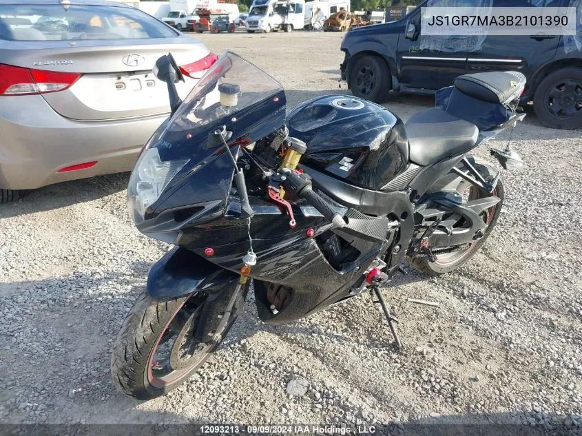 2011 Suzuki Gsx750 VIN: JS1GR7MA3B2101390 Lot: 12093213