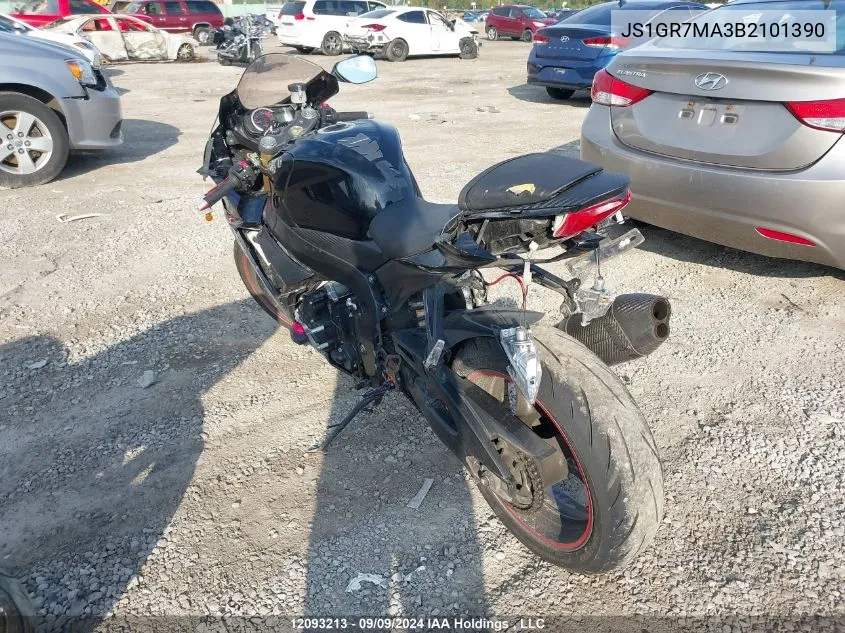 2011 Suzuki Gsx750 VIN: JS1GR7MA3B2101390 Lot: 12093213