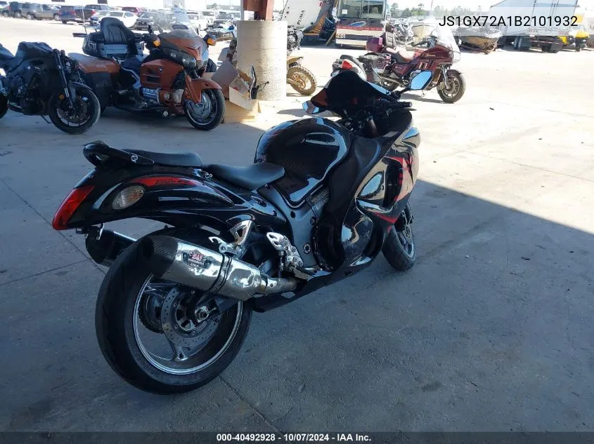 2011 Suzuki Gsx1300 R VIN: JS1GX72A1B2101932 Lot: 40492928