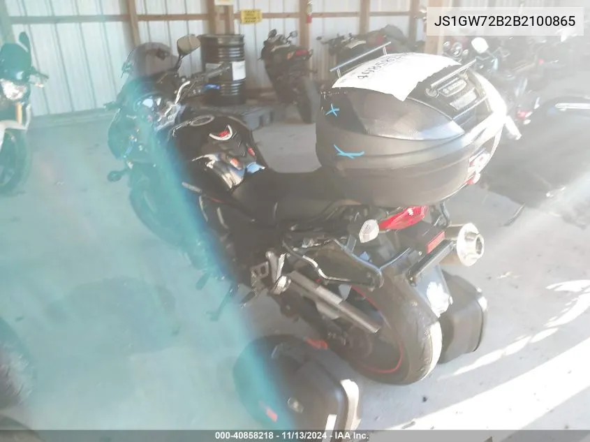 2011 Suzuki Gsx1250 F VIN: JS1GW72B2B2100865 Lot: 40858218