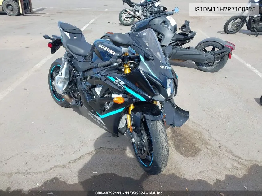 2024 Suzuki Gsx-R1000 R VIN: JS1DM11H2R7100325 Lot: 40792191