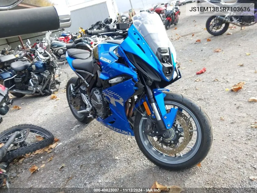 2024 Suzuki Gsx800 F VIN: JS1EM13B5R7103636 Lot: 40823007