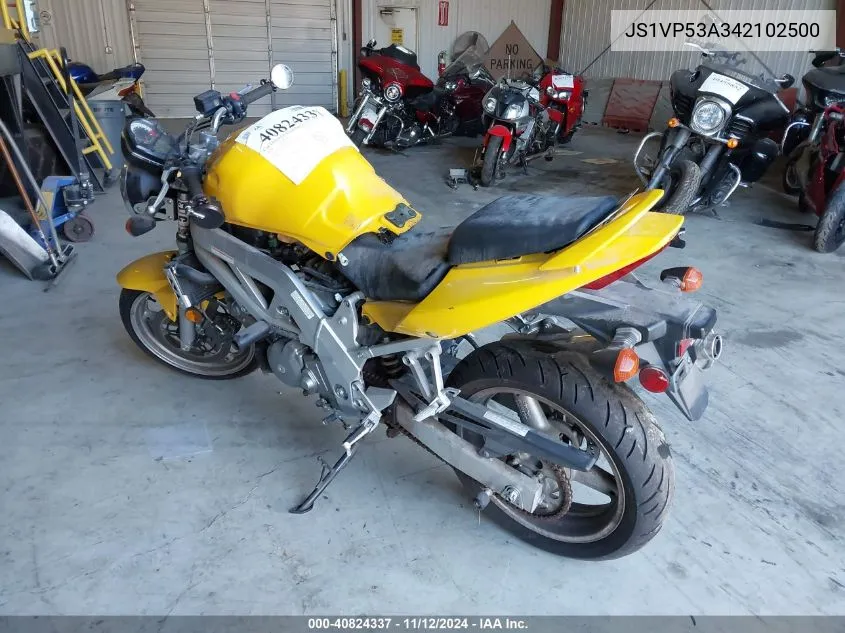 2004 Suzuki Sv650 VIN: JS1VP53A342102500 Lot: 40824337