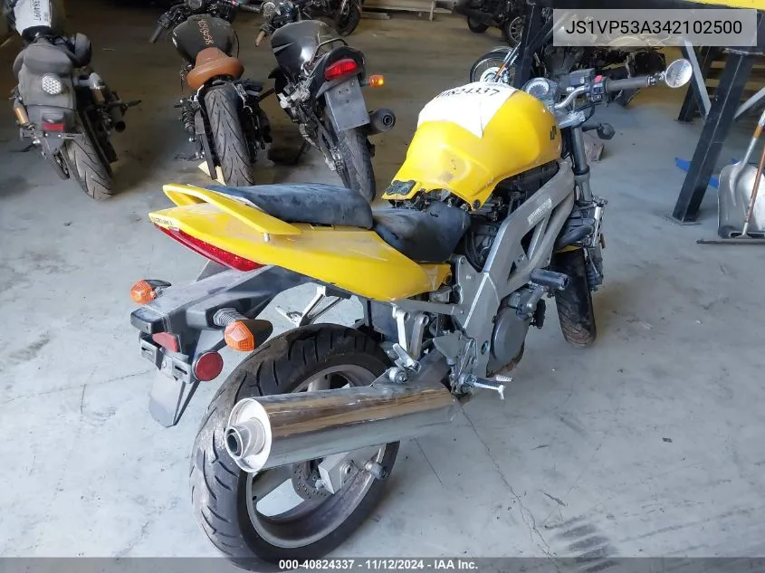 2004 Suzuki Sv650 VIN: JS1VP53A342102500 Lot: 40824337