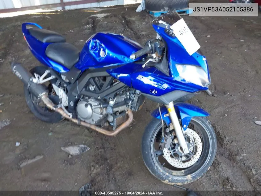 2005 Suzuki Sv650 VIN: JS1VP53A052105386 Lot: 40505275