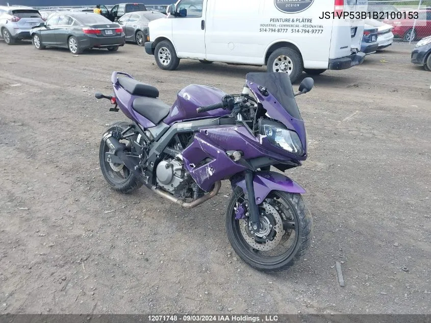 JS1VP53B1B2100153 2011 Suzuki Sv650 A