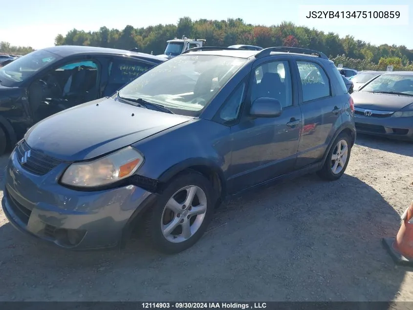 2007 Suzuki Sx4 VIN: JS2YB413475100859 Lot: 12114903