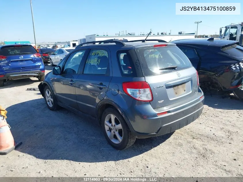 2007 Suzuki Sx4 VIN: JS2YB413475100859 Lot: 12114903