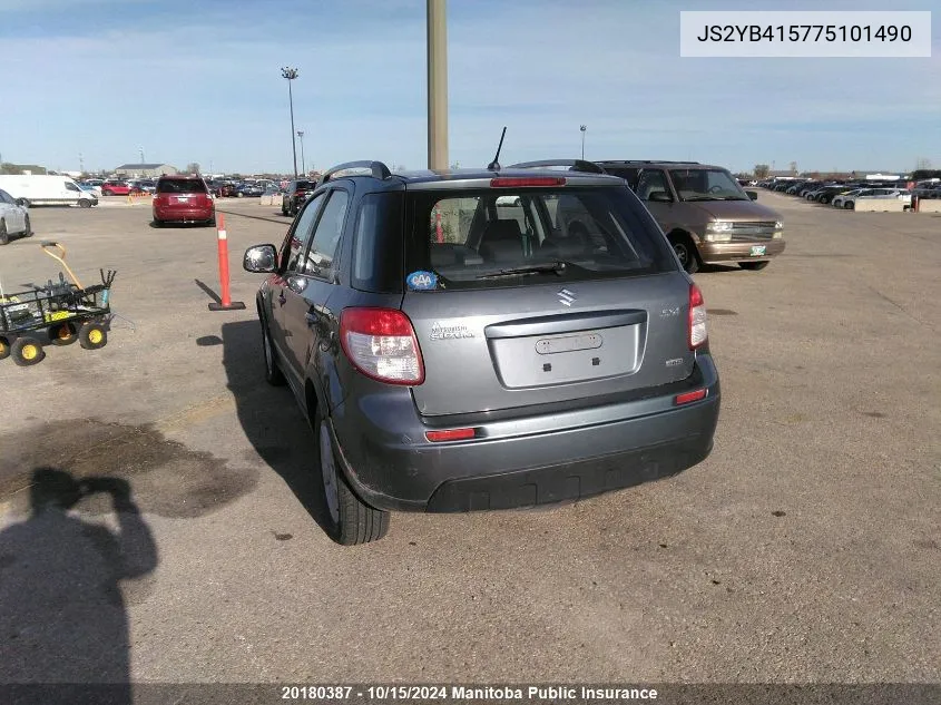 2007 Suzuki Sx4 Jx VIN: JS2YB415775101490 Lot: 20180387