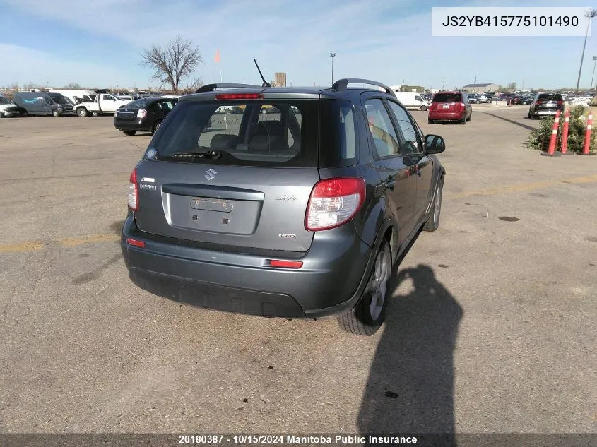 2007 Suzuki Sx4 Jx VIN: JS2YB415775101490 Lot: 20180387