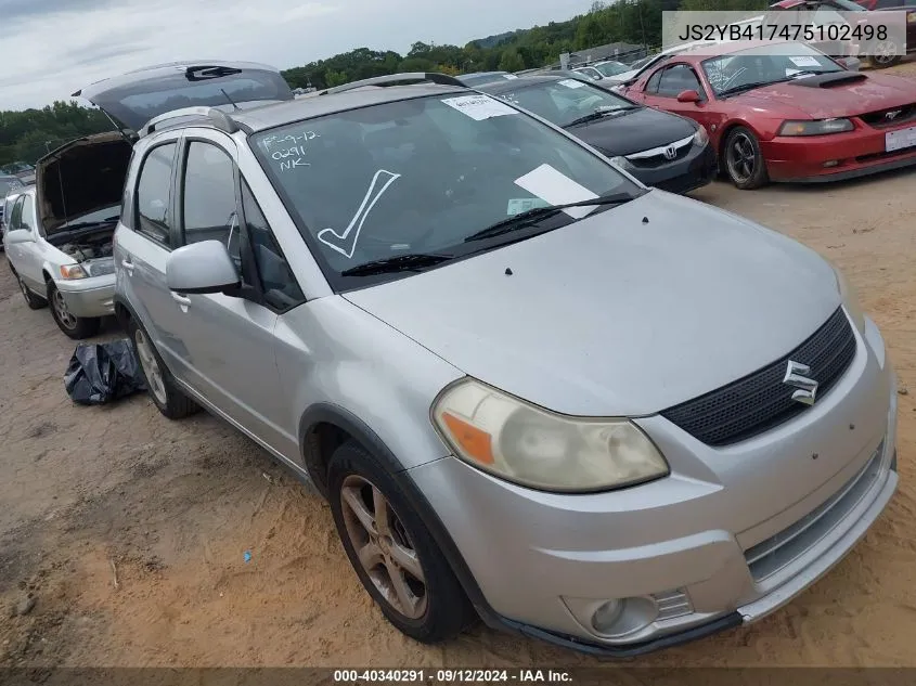 2007 Suzuki Sx4 Sport VIN: JS2YB417475102498 Lot: 40340291