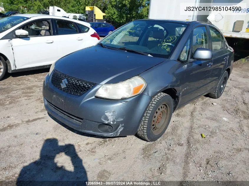 2008 Suzuki Sx4 VIN: JS2YC412985104590 Lot: 12065943